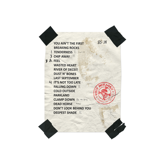 Signed Tenderness: Live in Los Angeles Setlist Lithograph