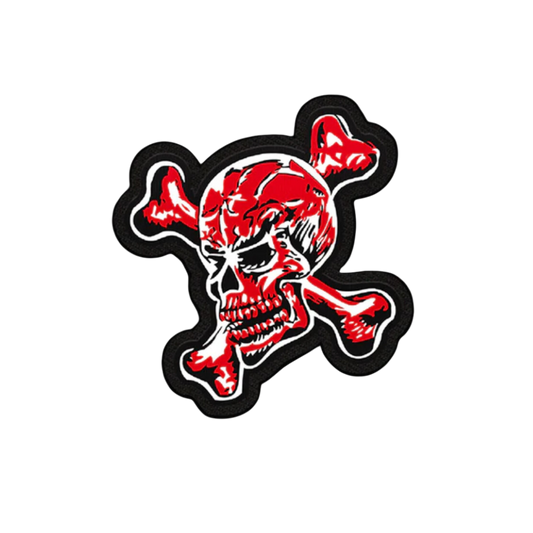 Red Skull Embroidered Patch